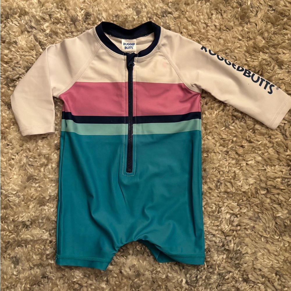 RuggedButts NWT Colorful Baby Swimsuit - 6-12m